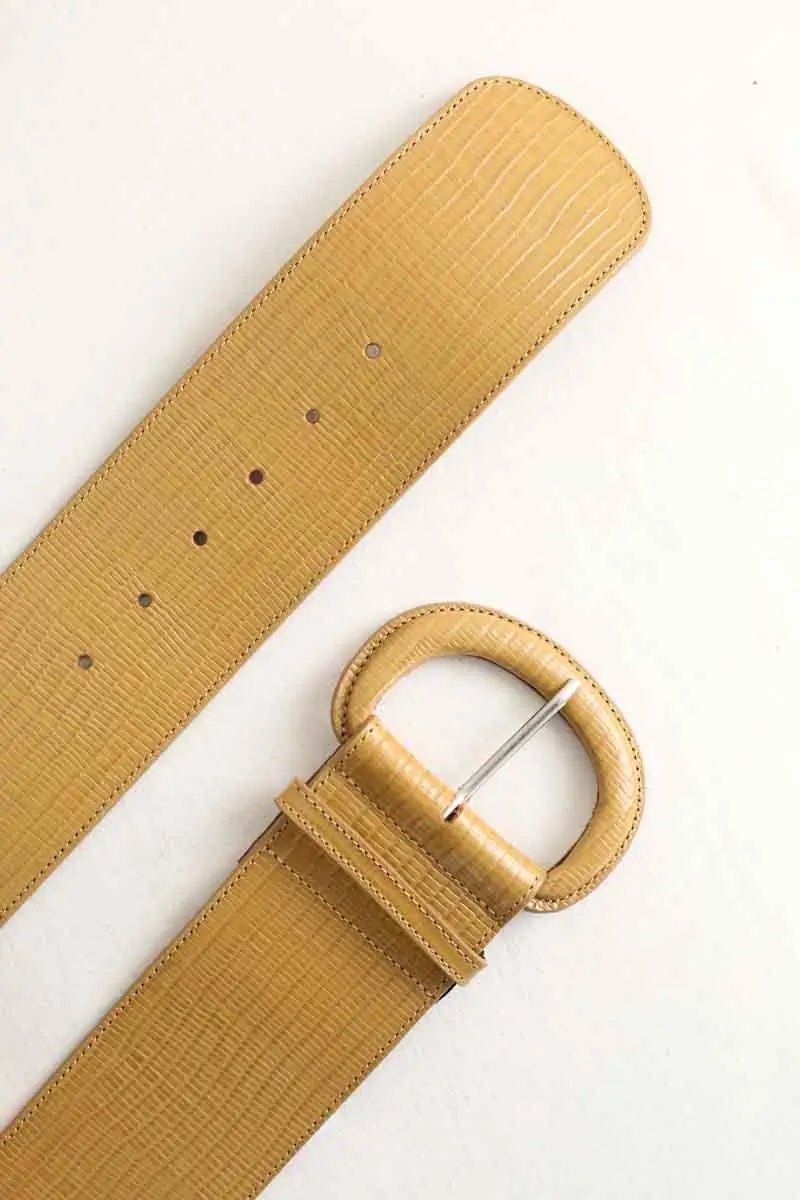 Ceinture Sézane Masha Camel en Cuir