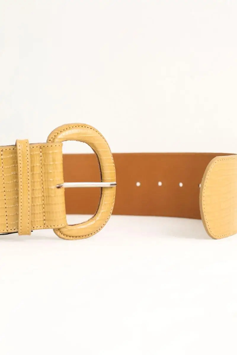 Ceinture Sézane Masha Camel en Cuir