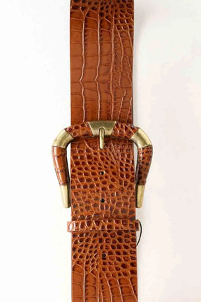 Ceinture Sézane Sophie Marron en Cuir