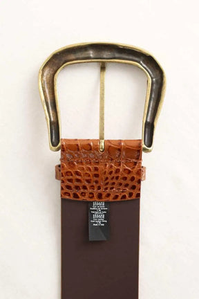 Ceinture Sézane Sophie Marron en Cuir