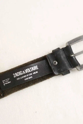 Ceinture Zadig & Voltaire Kaki en Cuir