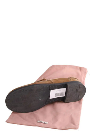 Mocassins Miu Miu Camel en Daim