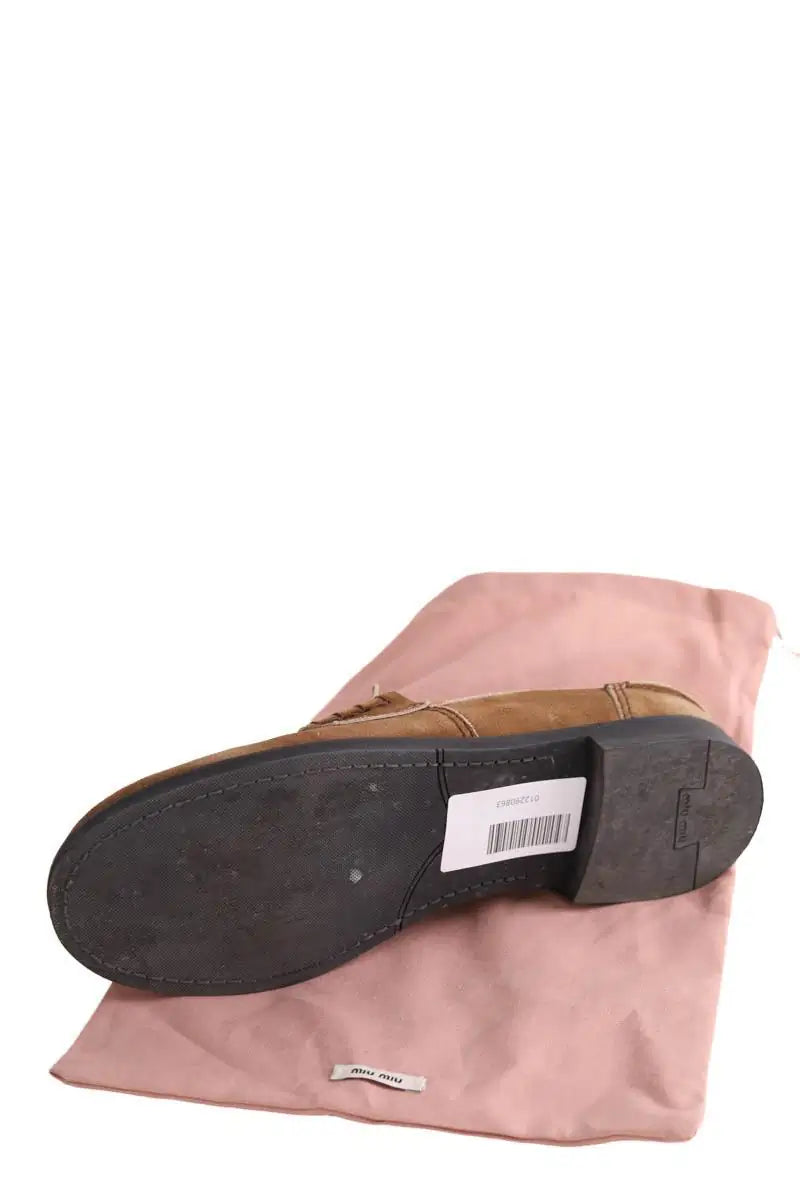 Mocassins Miu Miu Camel en Daim