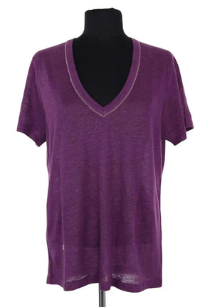 T-shirt Maison Sarah Lavoine Violet en Lin, taille M - Seconde Main