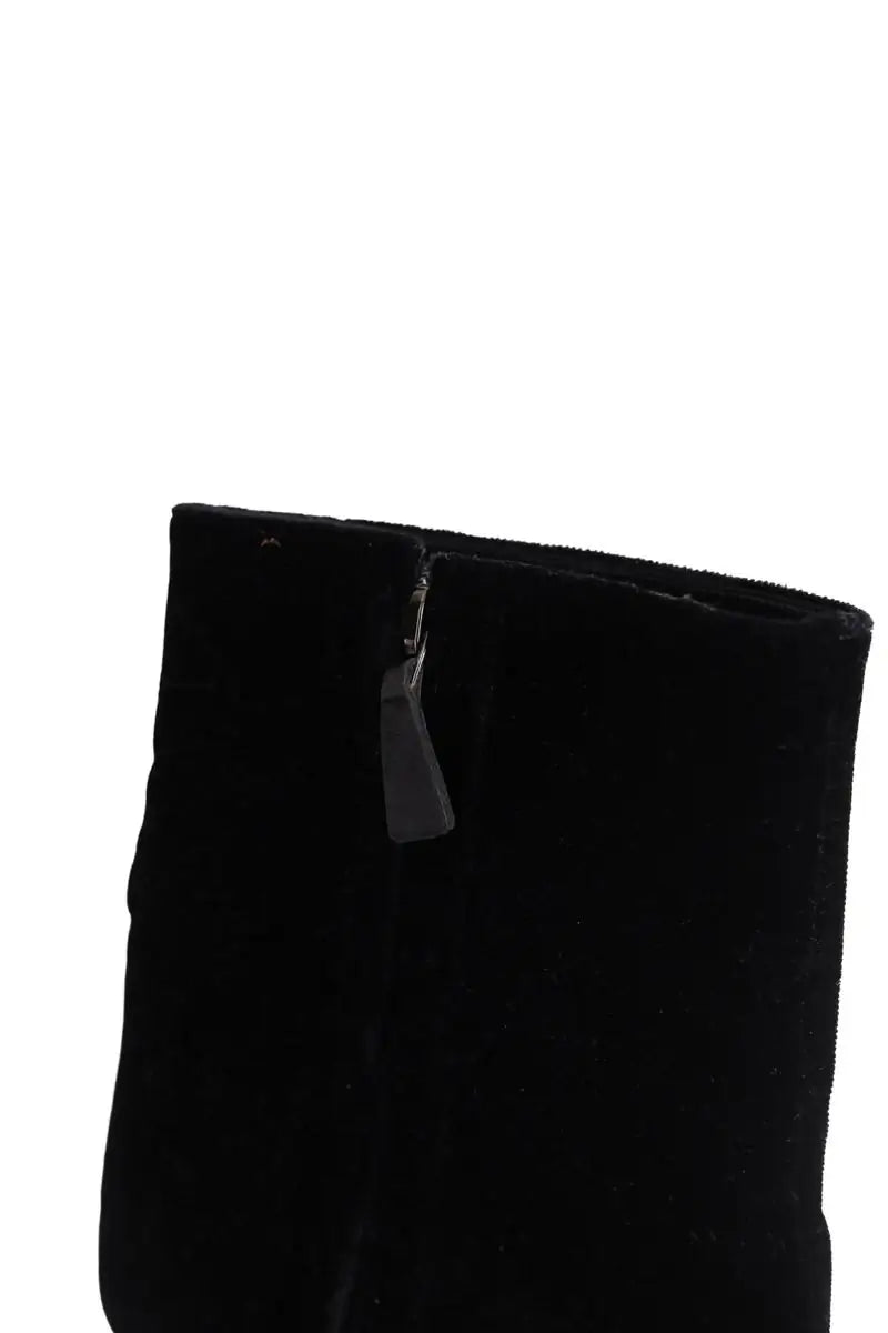 Boots Chanel Noir en Velours