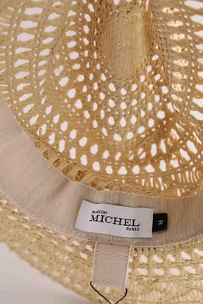 Chapeau Maison Michel Beige en Osier