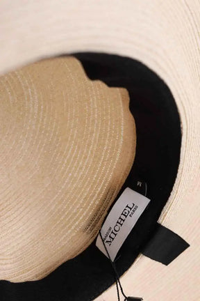 Chapeau Maison Michel Beige en Osier