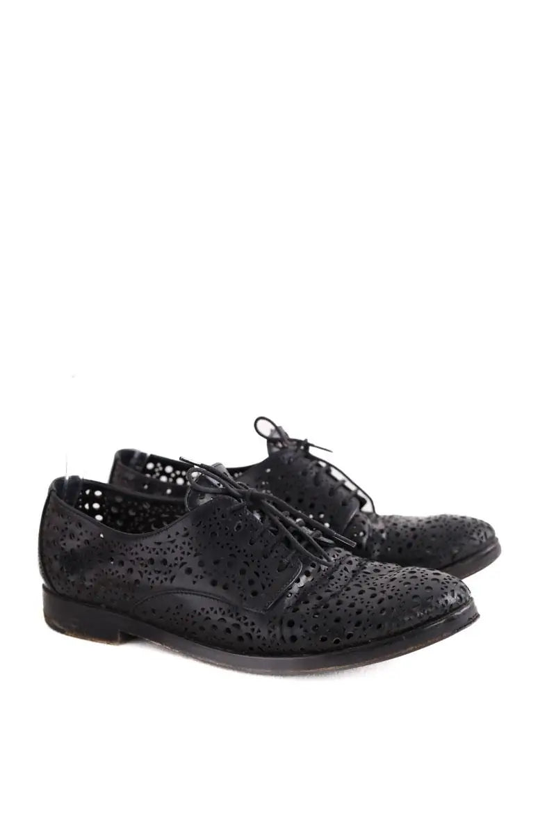 Chaussures à lacets Alaïa Noir en Cuir