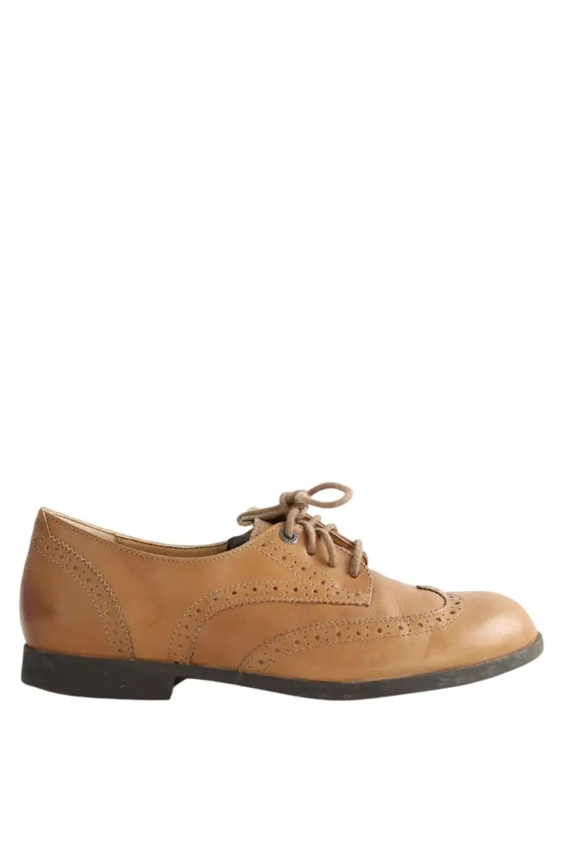 Chaussures à lacets Birkenstock Camel en Cuir, taille 38 - Seconde Main