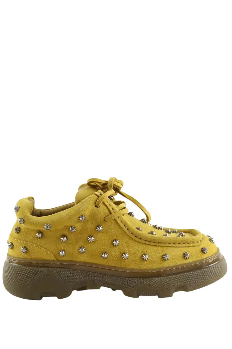 Chaussures à lacets Burberry Jaune en Daim, taille 40 - Seconde Main