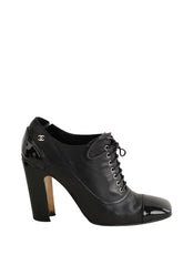 Chaussures à lacets Chanel Noir en Cuir, taille 40 - Seconde Main