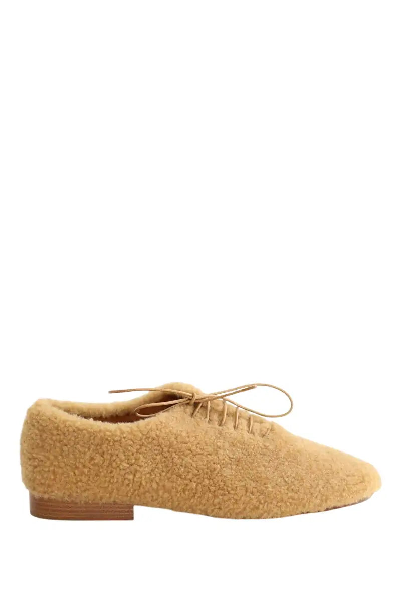 Chaussures à lacets Chloé Jessie Camel en Fourrure, taille 37 - Seconde Main