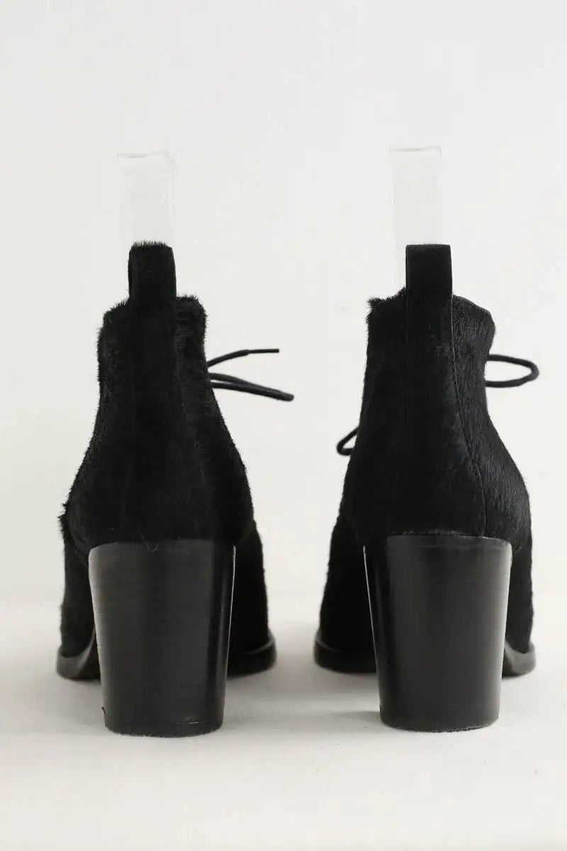 Chaussures à lacets Free Lance Noir en Fausse fourrure