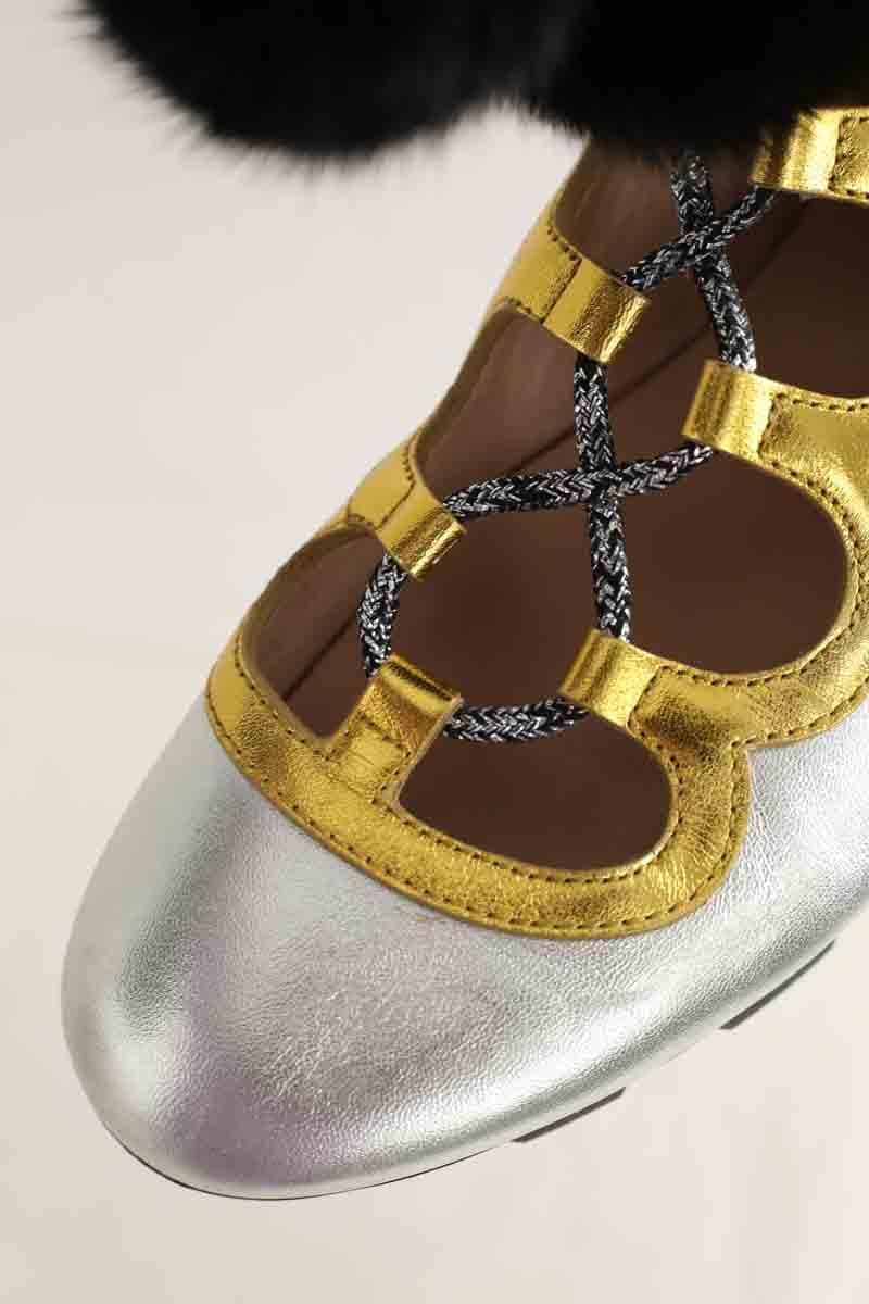 Chaussures à lacets Gucci Titan gladiator Gris en Cuir