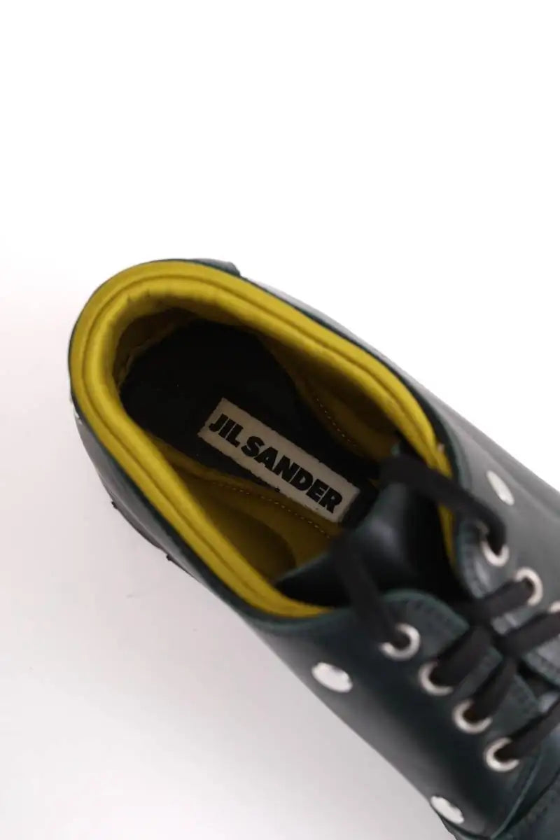 Chaussures à lacets Jil Sander Vert en Cuir
