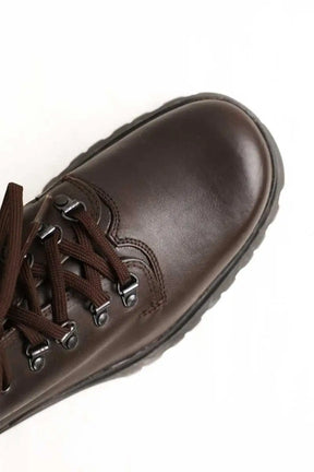 Chaussures à lacets Prada Marron en Cuir