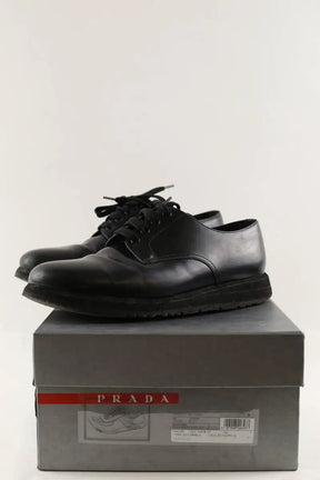 Chaussures à lacets Prada Noir en Cuir