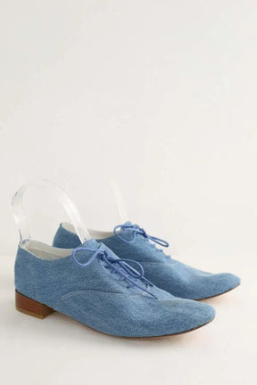 Chaussures à lacets Repetto Zizi Bleu en Tissu