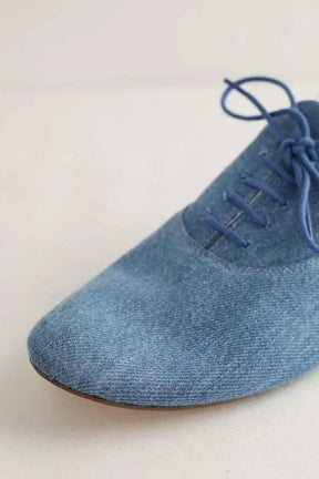 Chaussures à lacets Repetto Zizi Bleu en Tissu