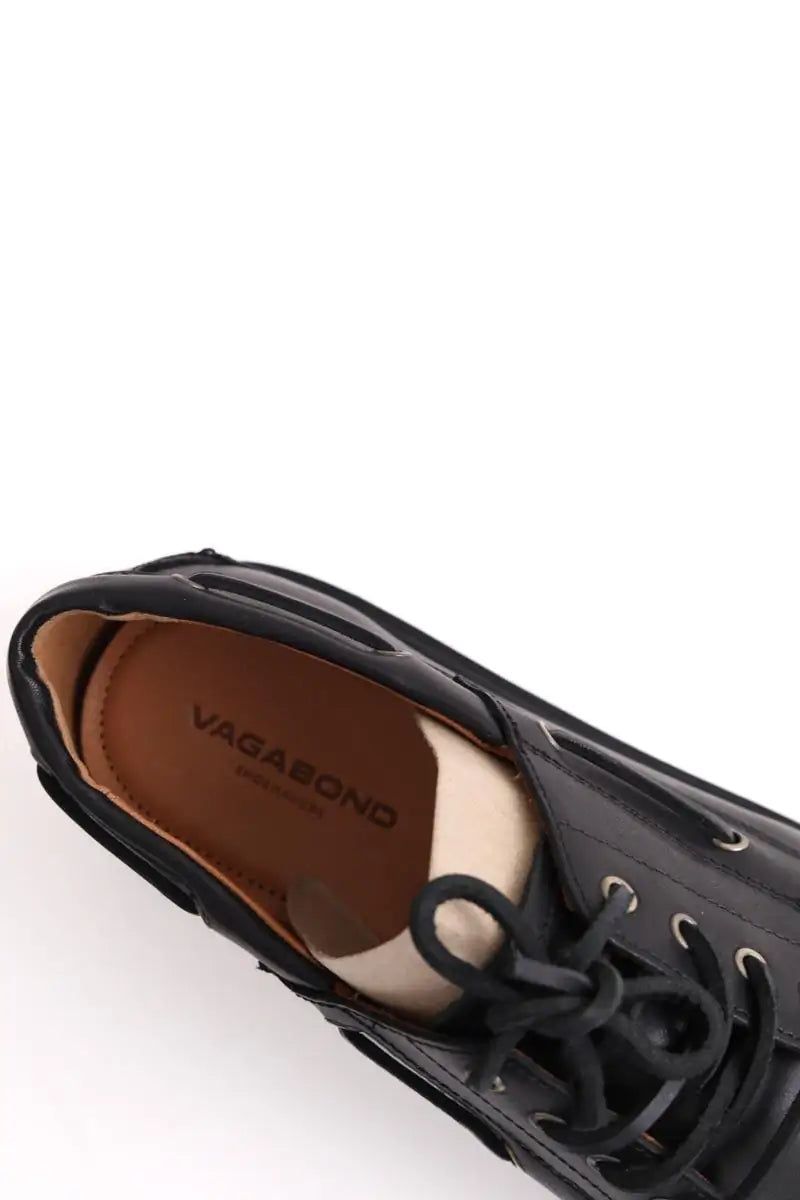 Chaussures à lacets Vagabond Jay Noir en Cuir