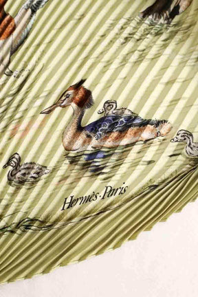 Chèche Hermès Vert en Soie