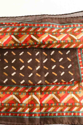 Chèche Yves Saint Laurent Marron en Coton