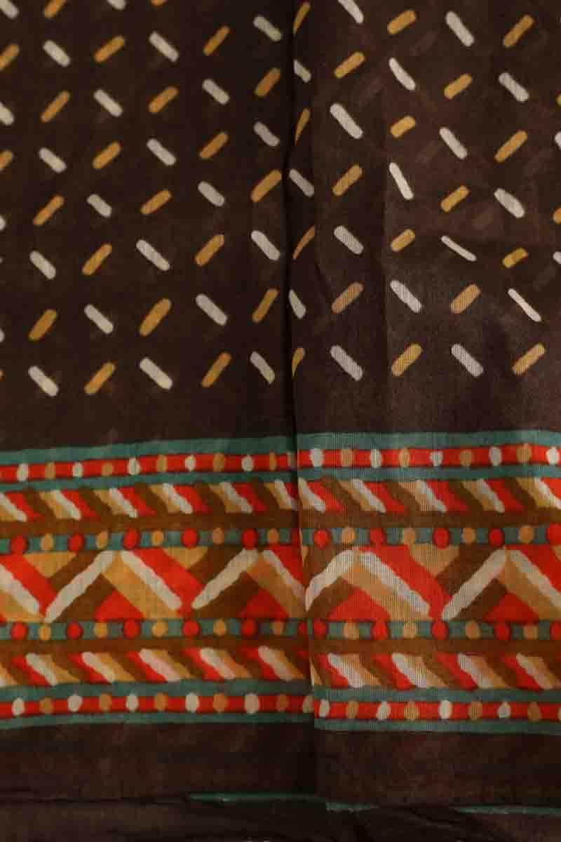 Chèche Yves Saint Laurent Marron en Coton