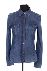 Chemise 7 For All Mankind Bleu en Coton, taille XS - Seconde Main