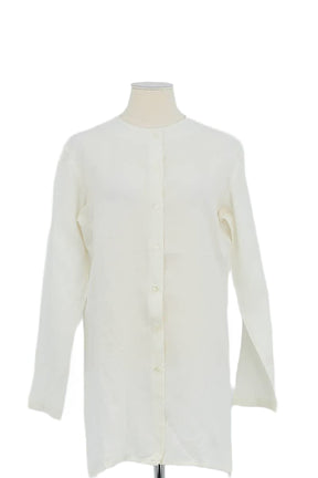 Chemise Agnès B. Blanc en Lin, taille M - Seconde Main
