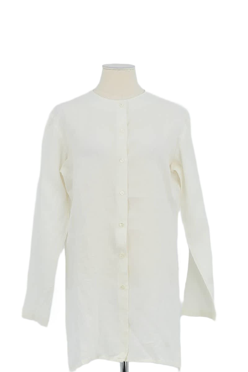 Chemise Agnès B. Blanc en Lin, taille M - Seconde Main