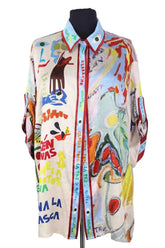 Chemise Alemais Multicolore en Soie, taille XL - Seconde Main