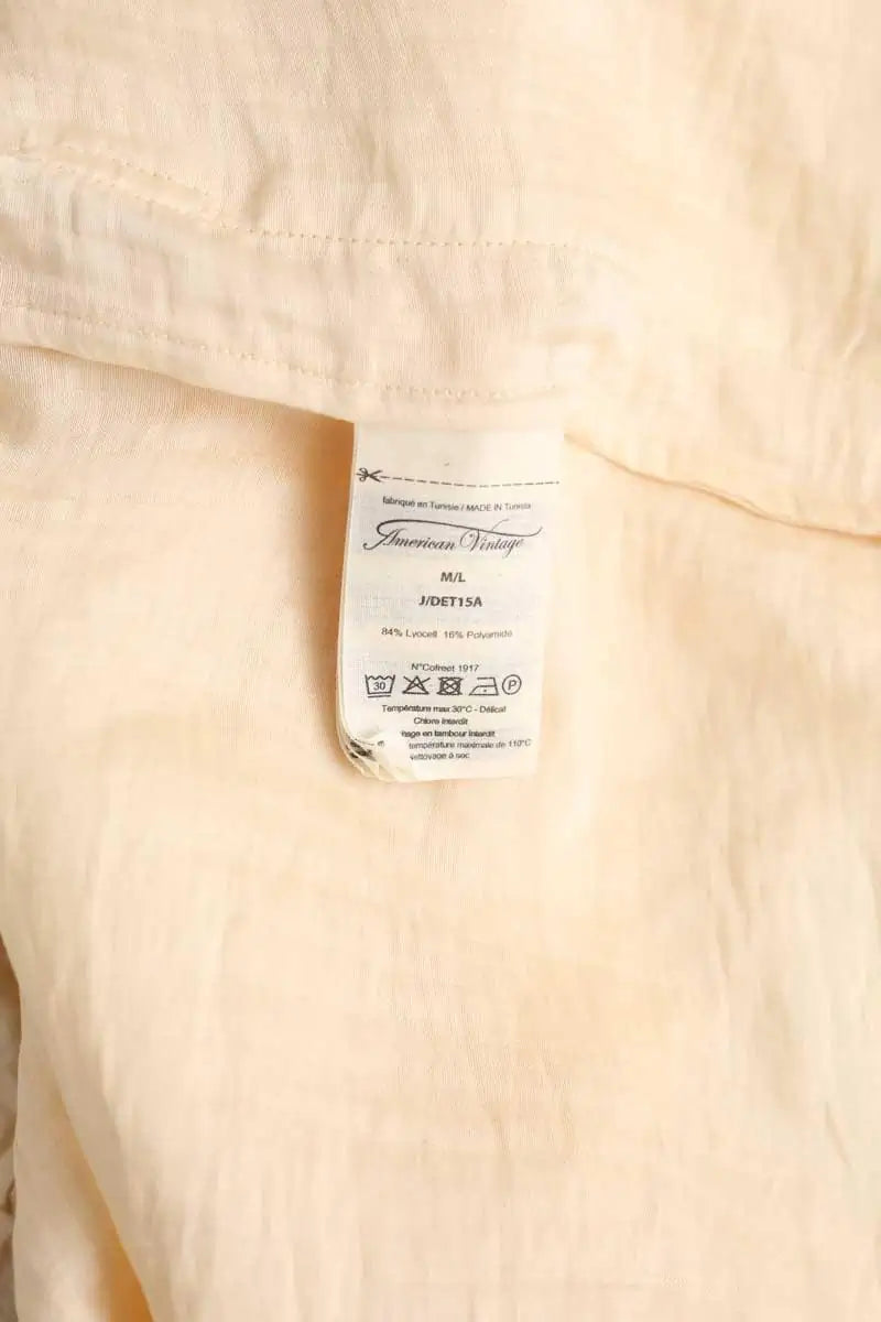 Chemise American Vintage Beige en Synthétique