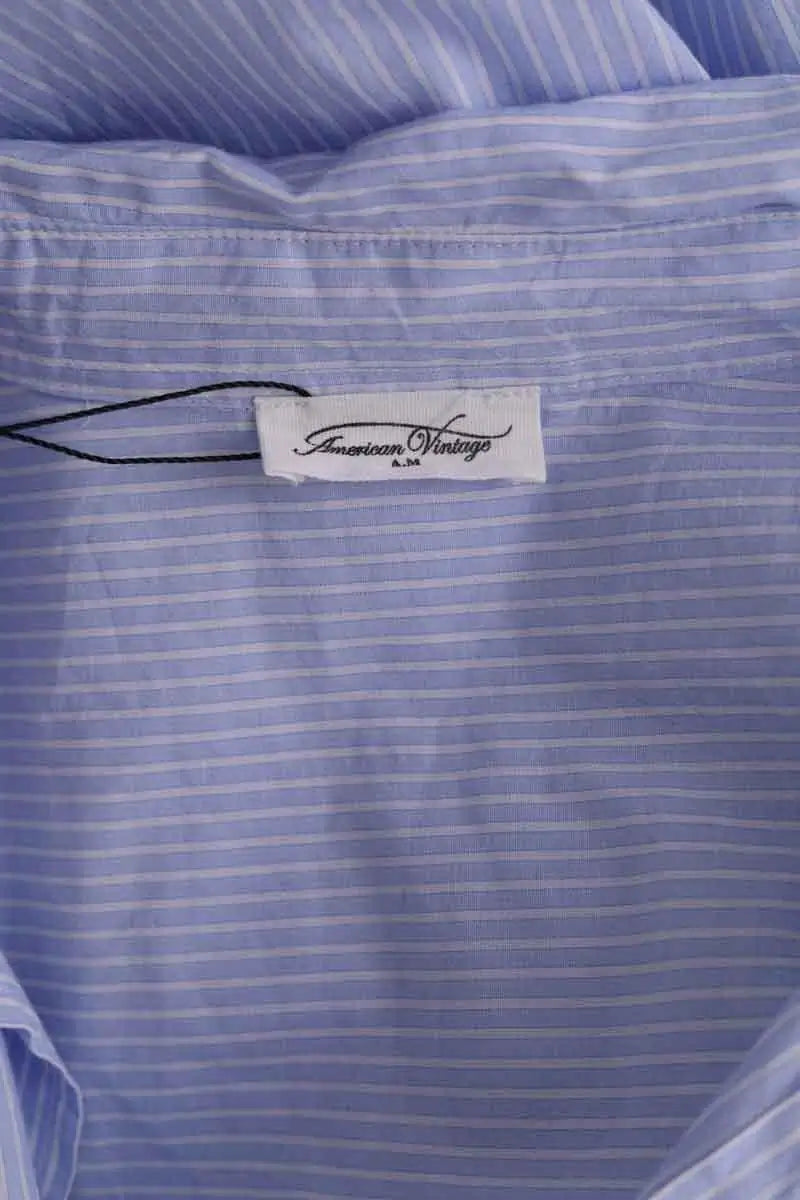 Chemise American Vintage Bleu en Coton