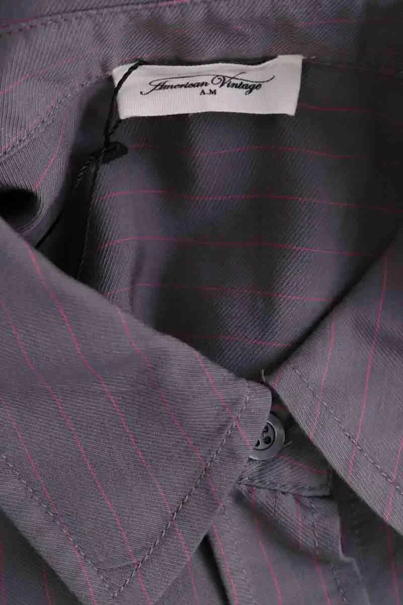 Chemise American Vintage Gris en Viscose
