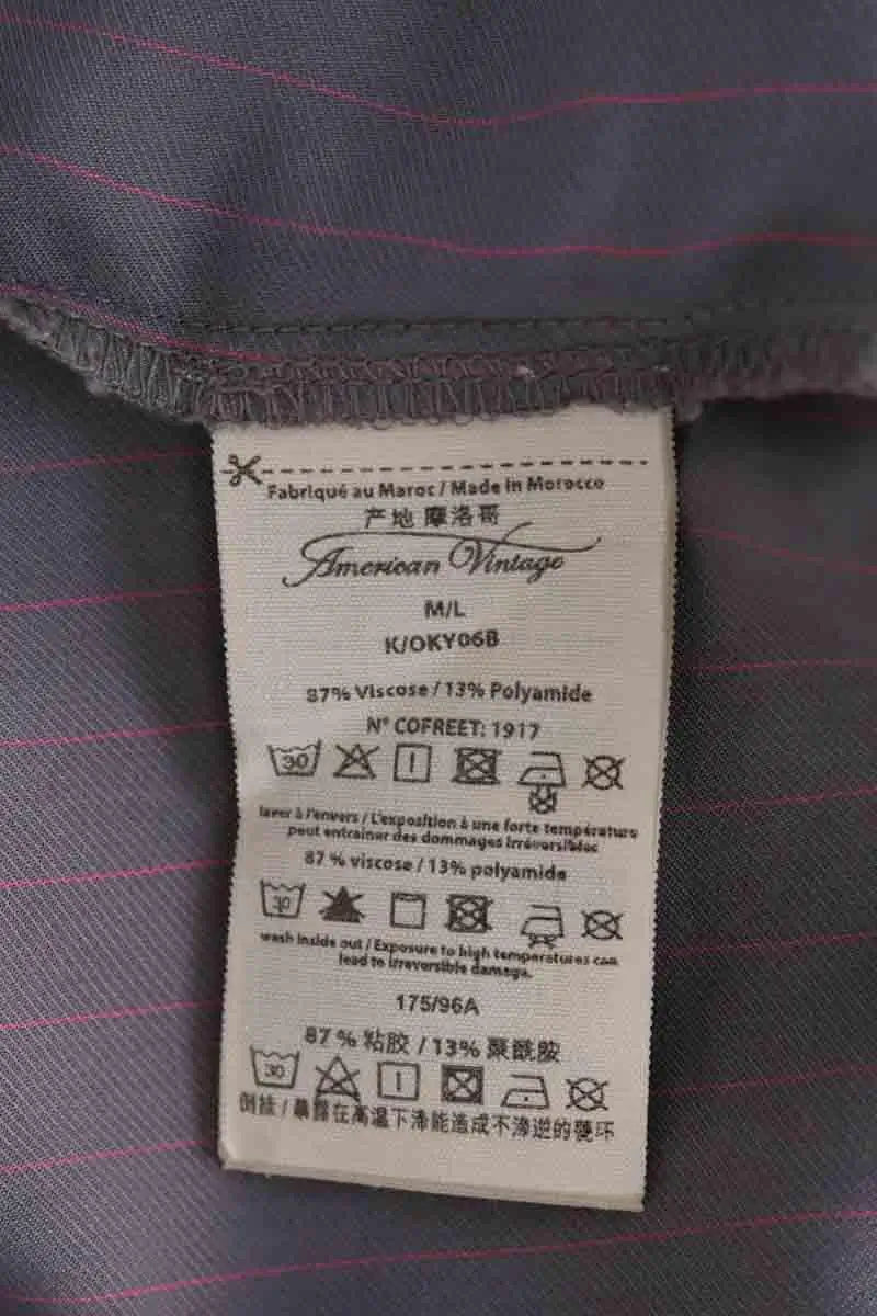 Chemise American Vintage Gris en Viscose