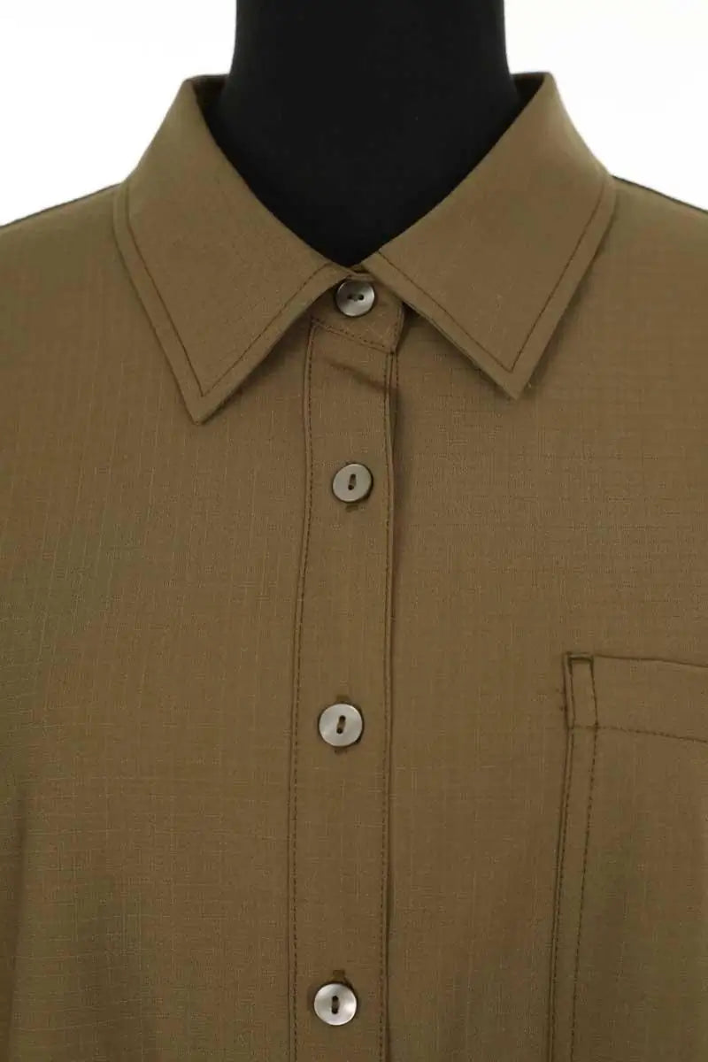 Chemise American Vintage Kaki en Synthétique