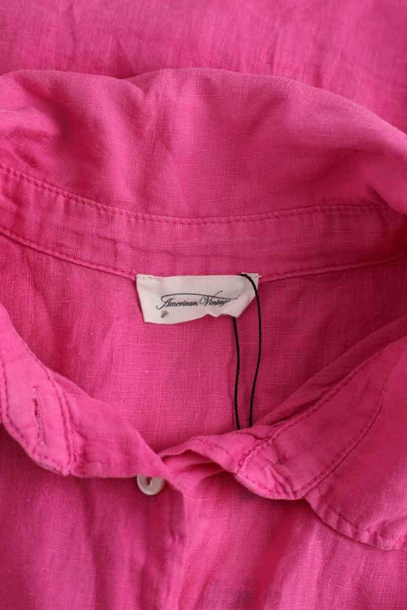 Chemise American Vintage Rose en Lin