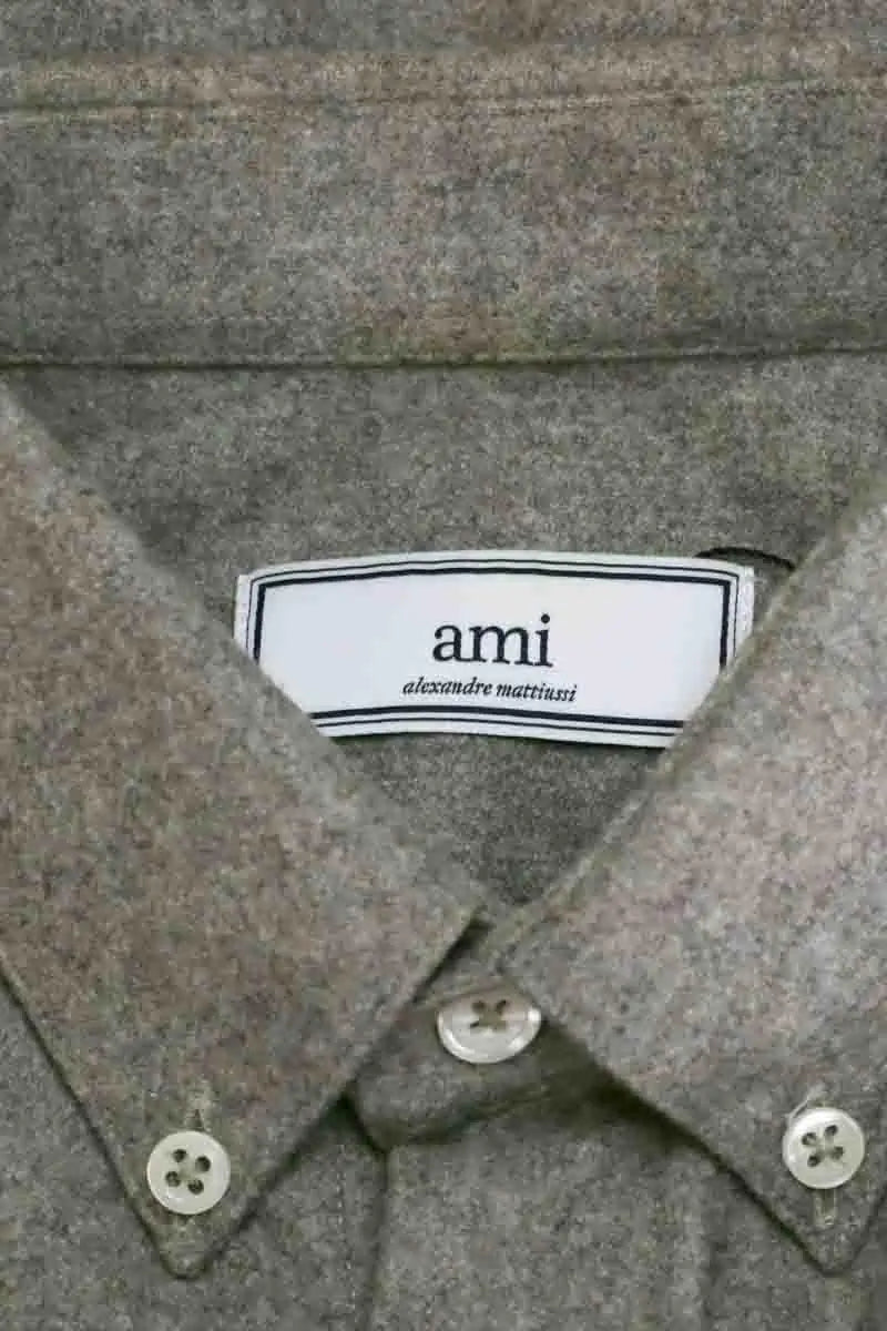 Chemise Ami Beige en Laine