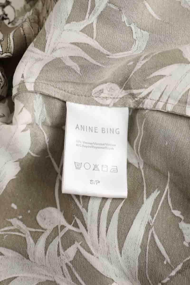 Chemise Anine Bing Kaki en Viscose