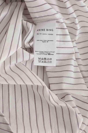 Chemise Anine Bing Monogram stripe Blanc en Coton