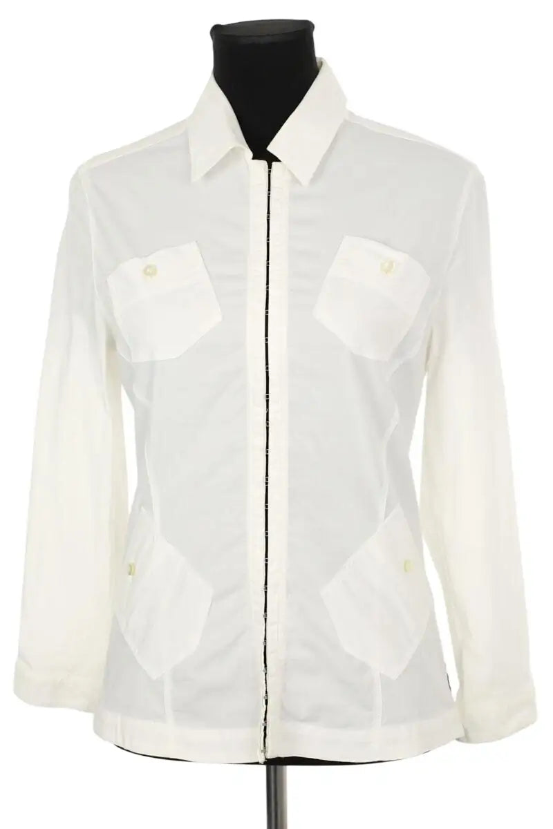 Chemise Armani Jeans Blanc en Coton, taille L - Seconde Main