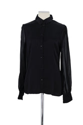 Chemise Armani Noir en Viscose, taille L - Seconde Main