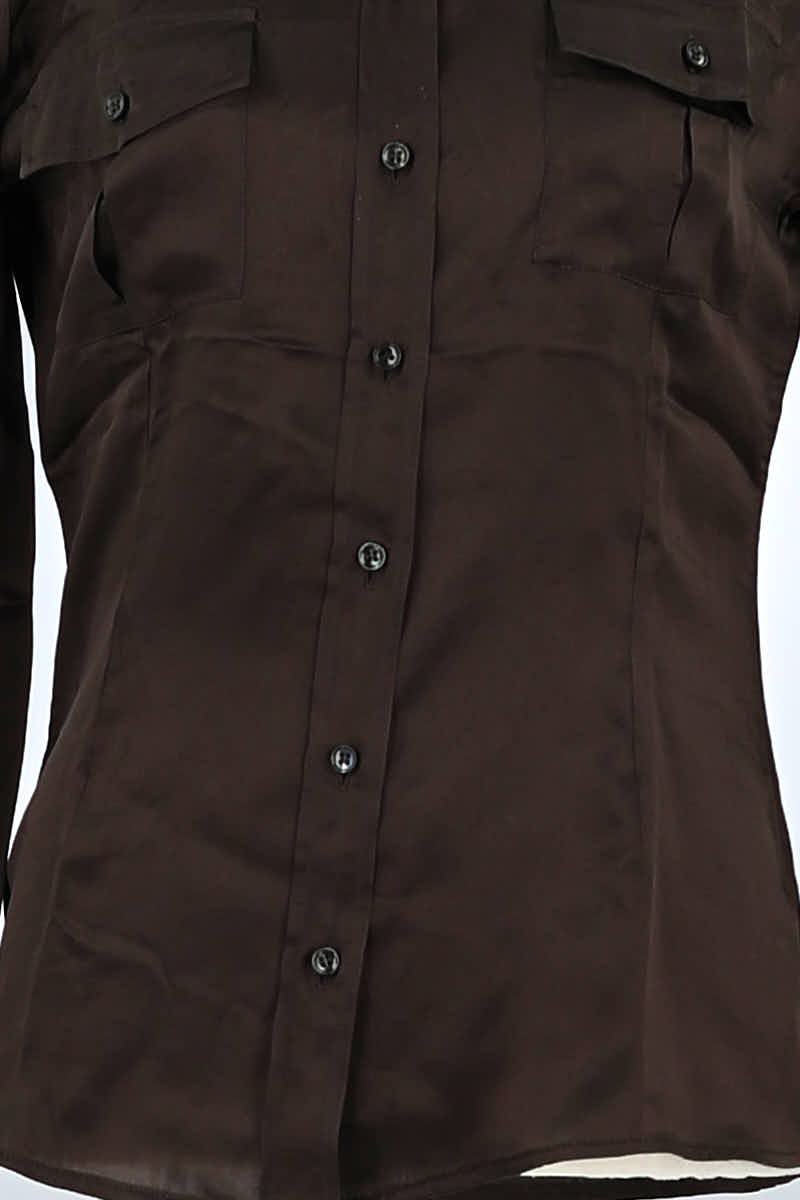 Chemise Barbara Bui Marron en Soie