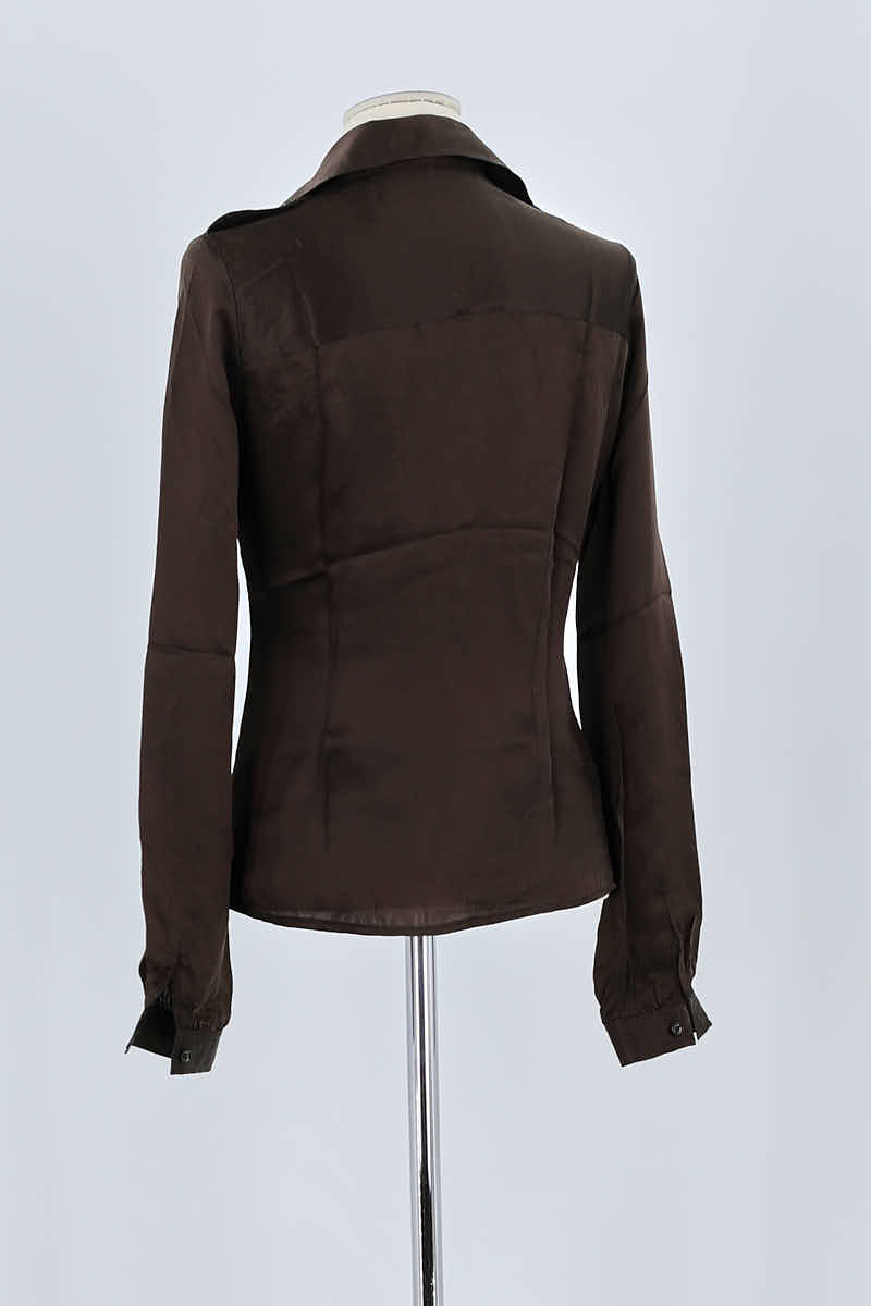 Chemise Barbara Bui Marron en Soie