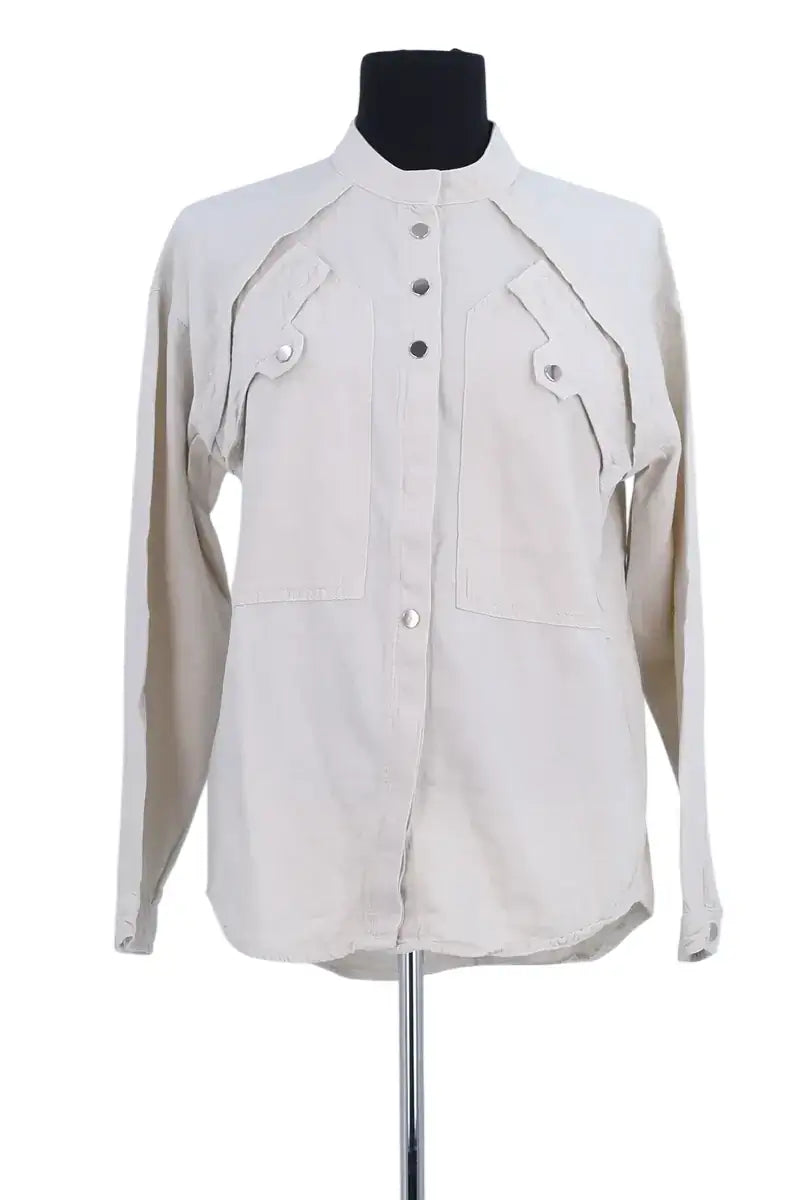 Chemise Ba&Sh Beige en Coton, taille S - Seconde Main