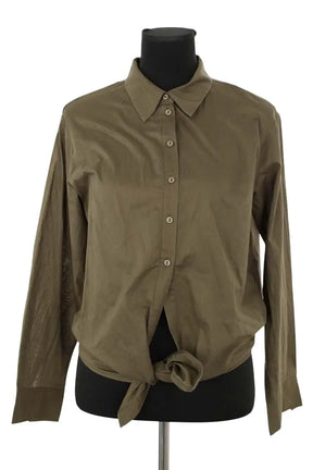 Chemise Ba&Sh Kaki en Coton, taille S - Seconde Main