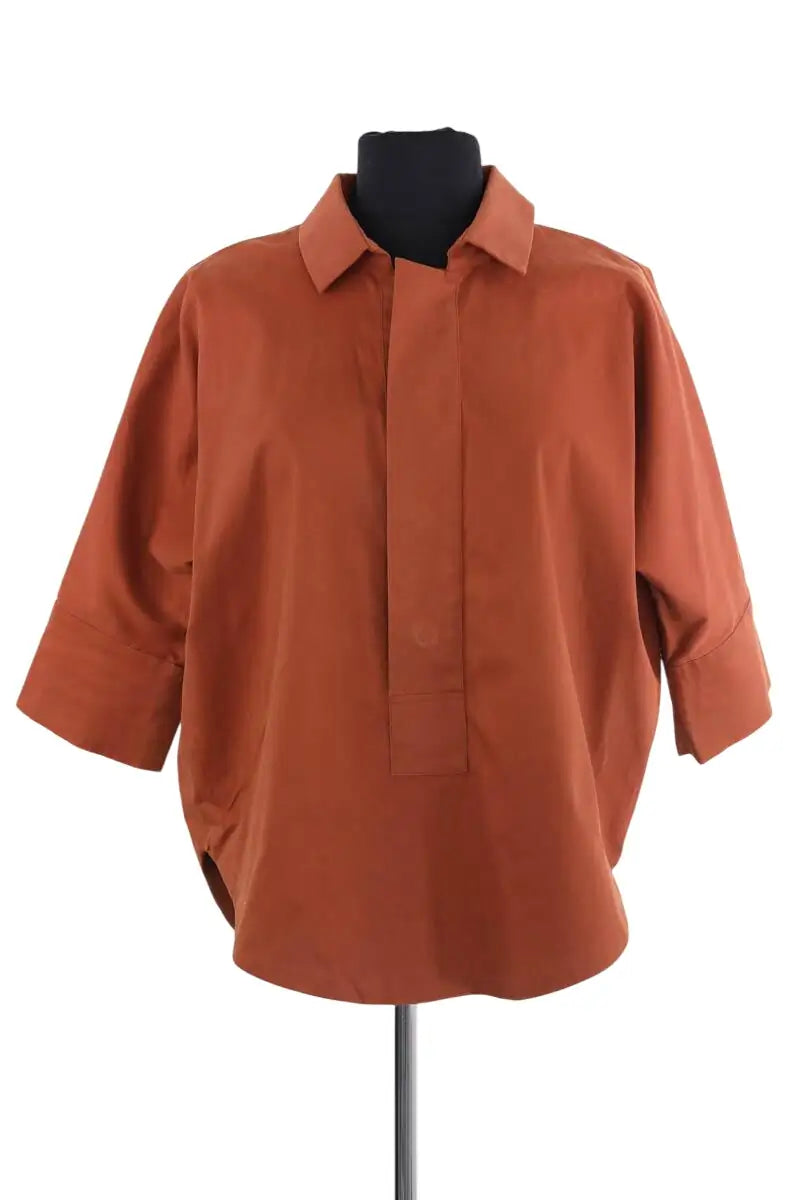 Chemise Ba&Sh Nitto Marron en Coton, taille S - Seconde Main