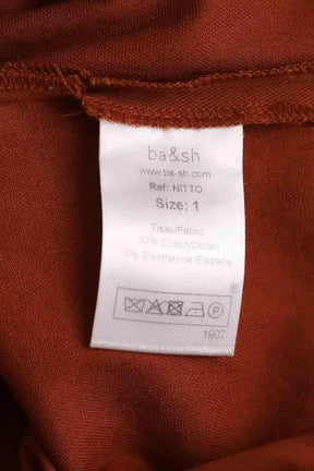 Chemise Ba&Sh Nitto Marron en Coton