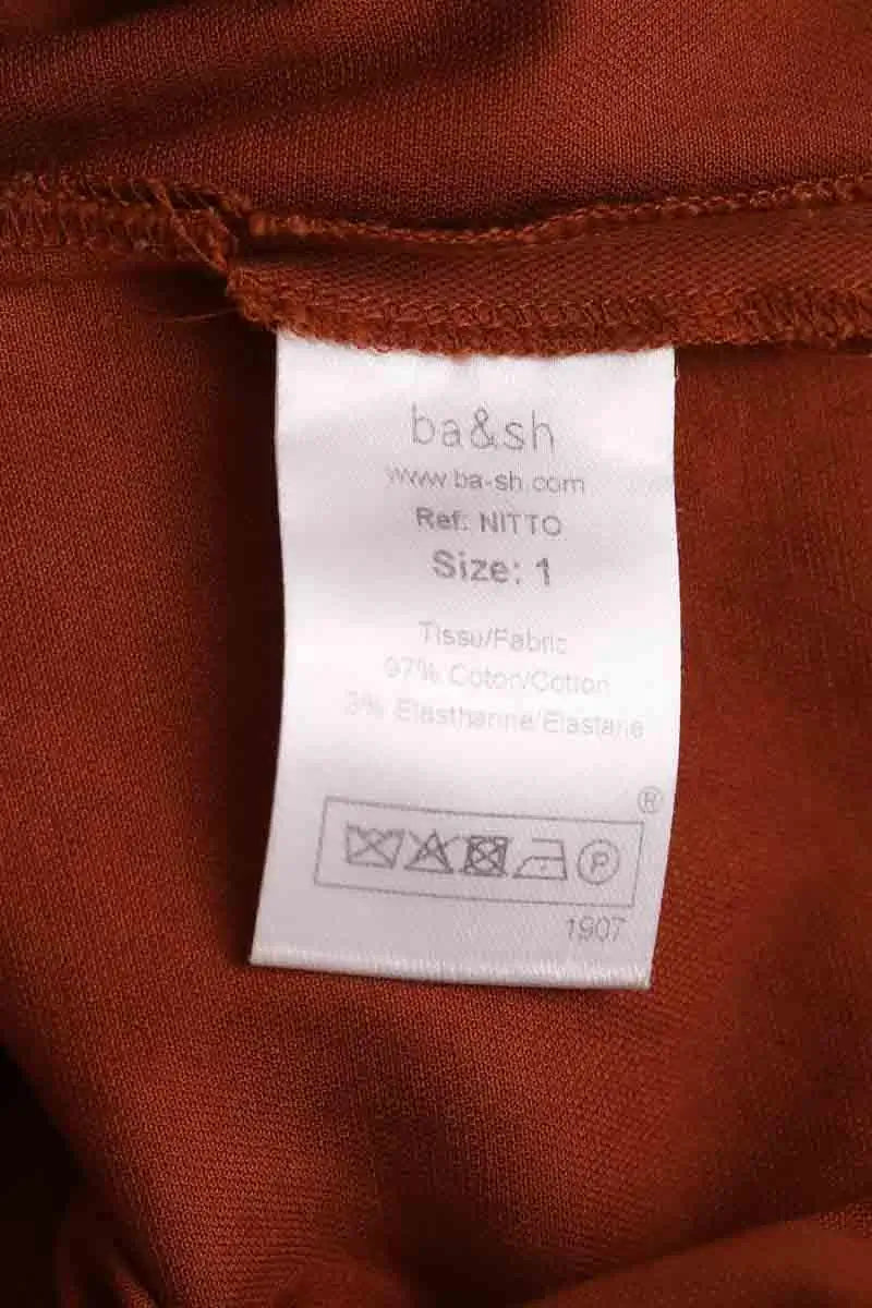 Chemise Ba&Sh Nitto Marron en Coton