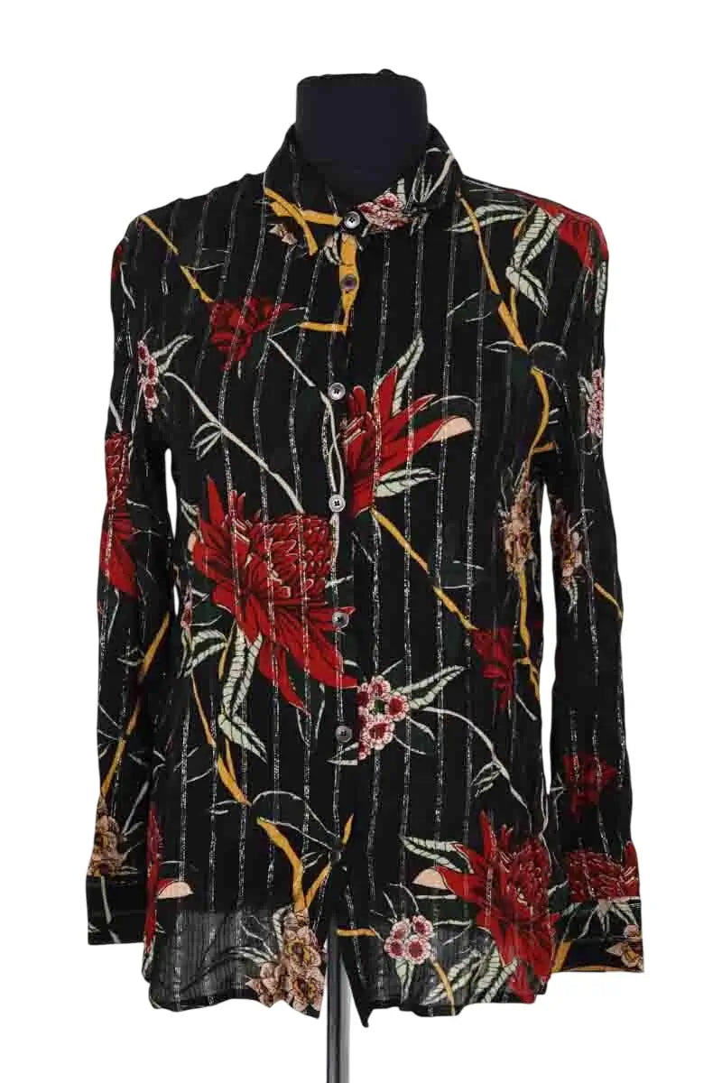 Chemise Ba&Sh Noir en Viscose, taille S - Seconde Main